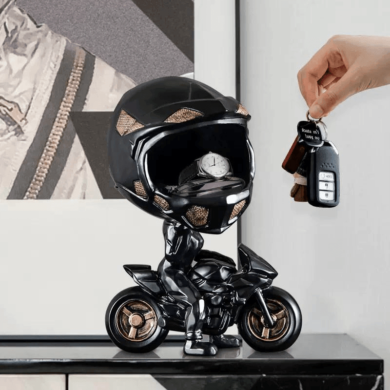 Moto Rider Themed Key Storage Decor