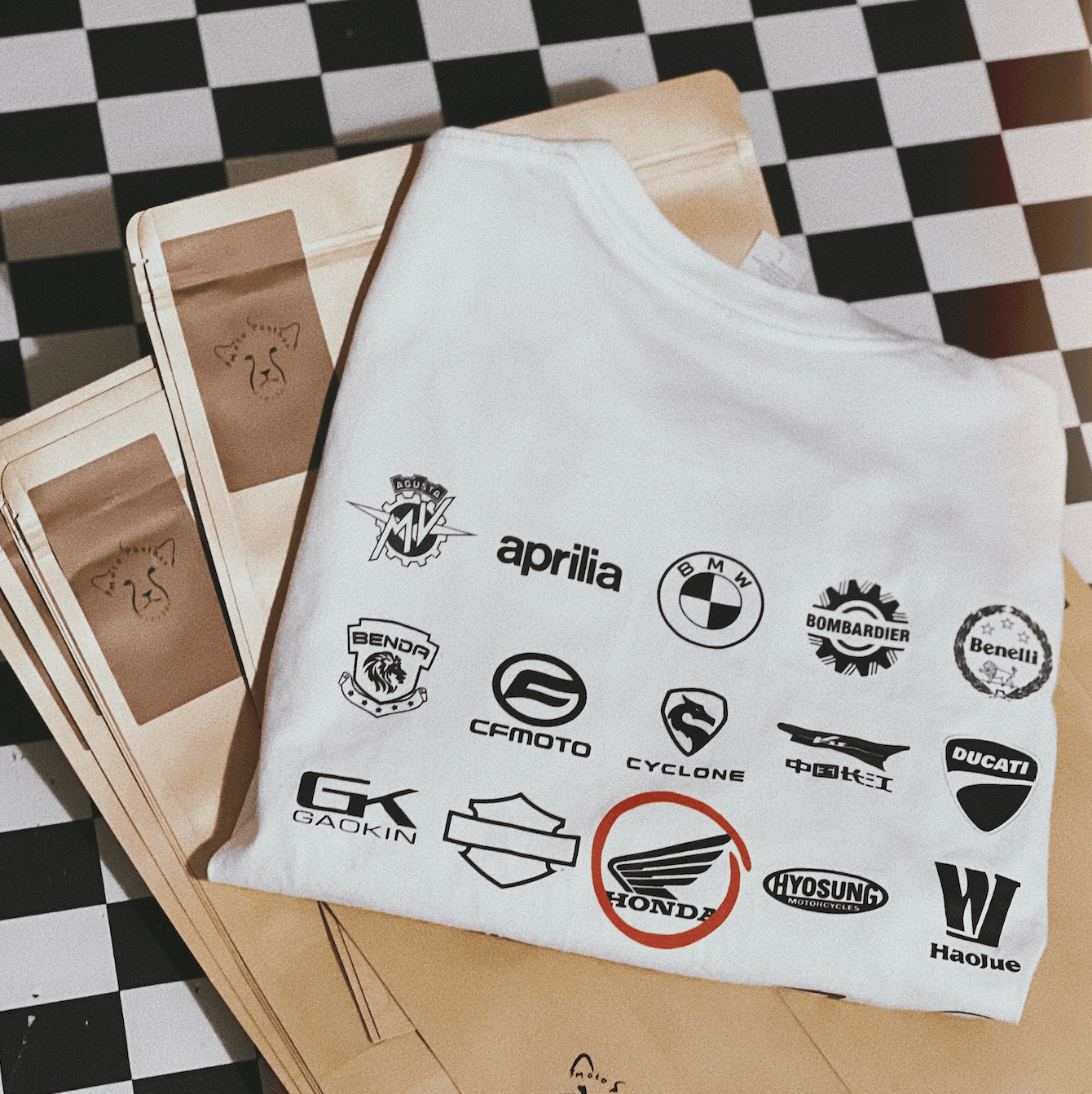 MotoPanthe™ Customizable Motorcycle Brand Logo T-shirt