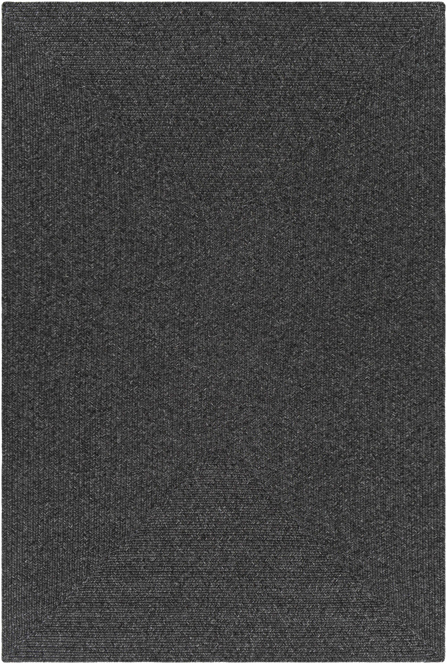 Black Braided Faux Jute Rug-5