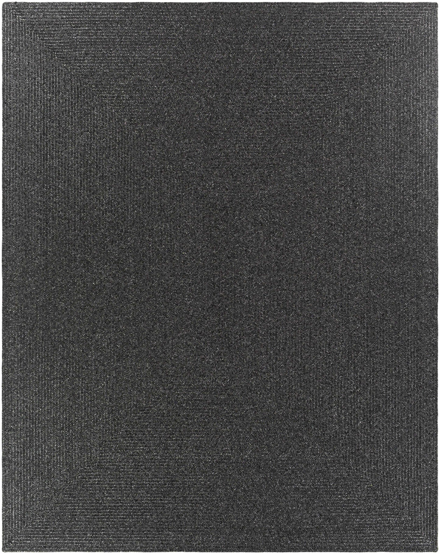 Black Braided Faux Jute Rug-0