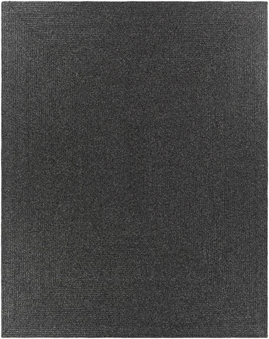 Black Braided Faux Jute Rug-0