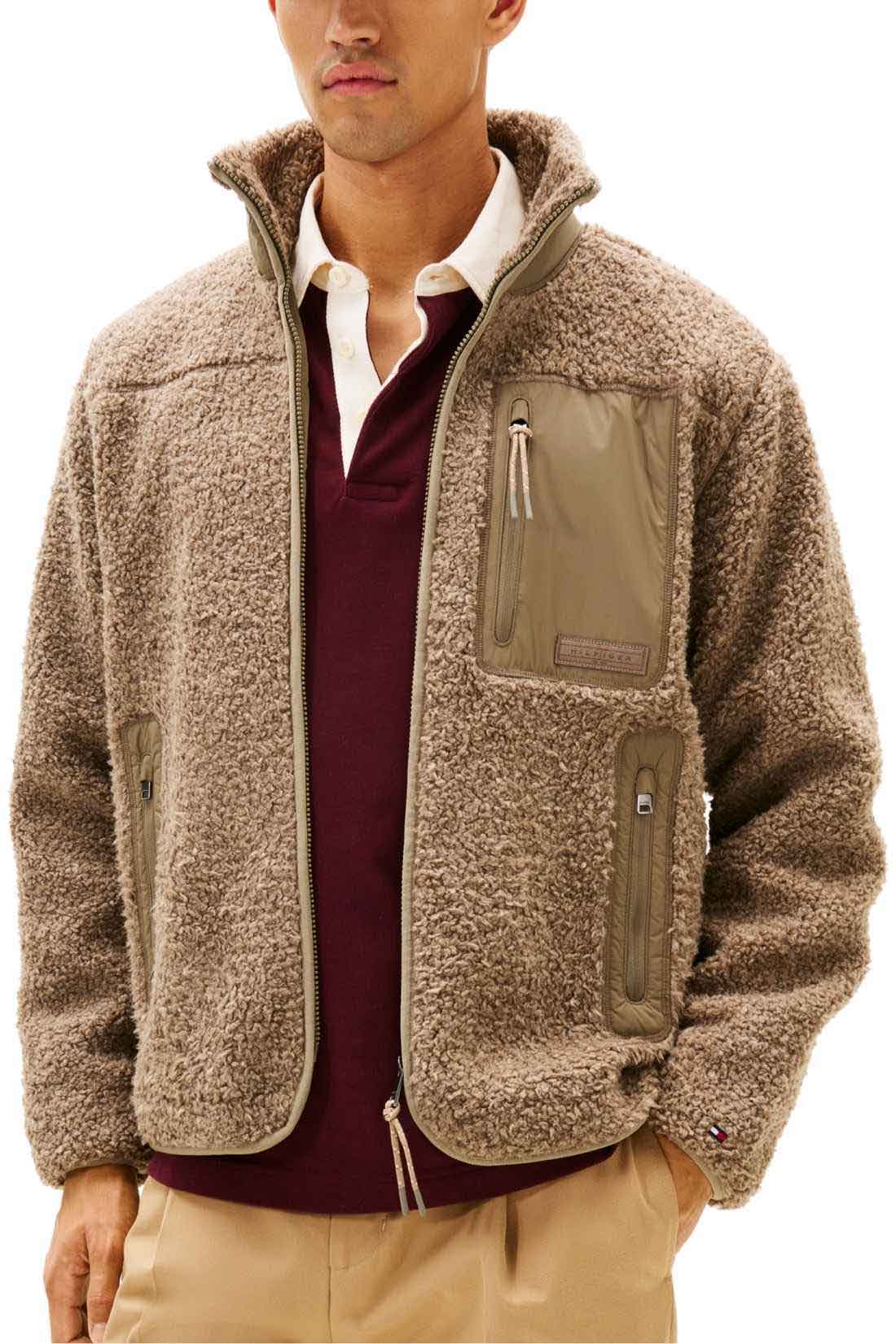 TOMMY HILFIGER - Men's fleece with nylon details-0