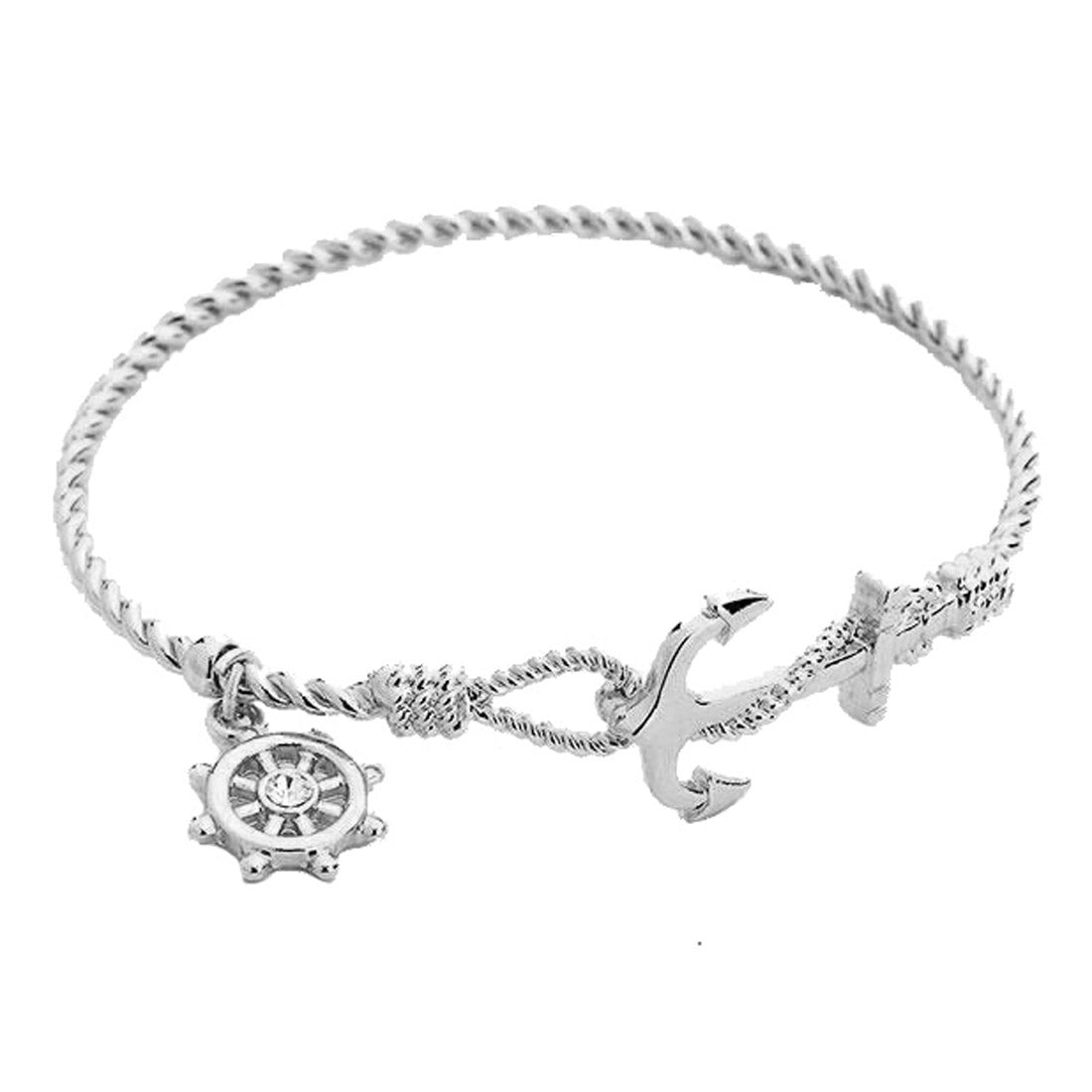 Nautical Anchor Helm Charm Hook Bracelet Anchor Bracelet
