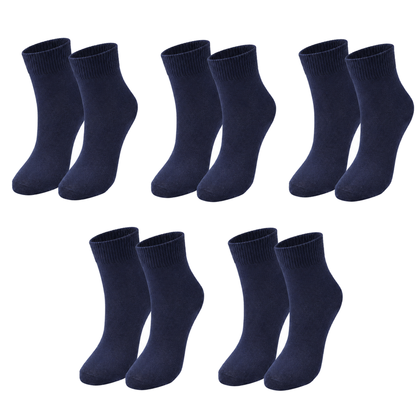 tittimitti® Kids 98% Organic Cotton Crew Socks 5-Pack – Breathable Everyday & School Socks for Boys & Girls (Soft, Durable, Stretch Fit)