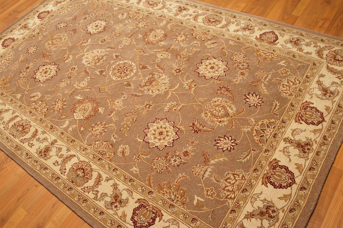5'6" X 8'6" handmade 100% wool Traditional Oriental Area Rug Brown-2