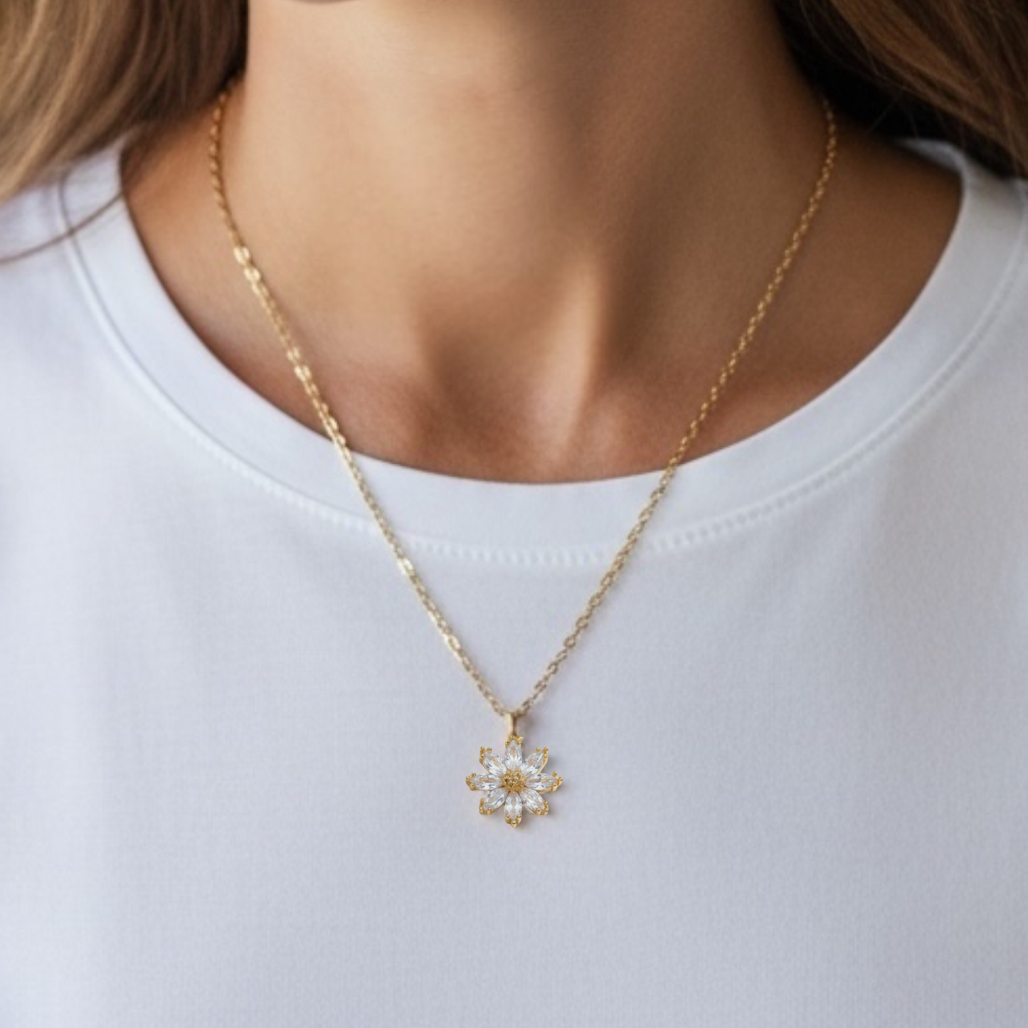 Flower Necklace for Joy with Gift Box
