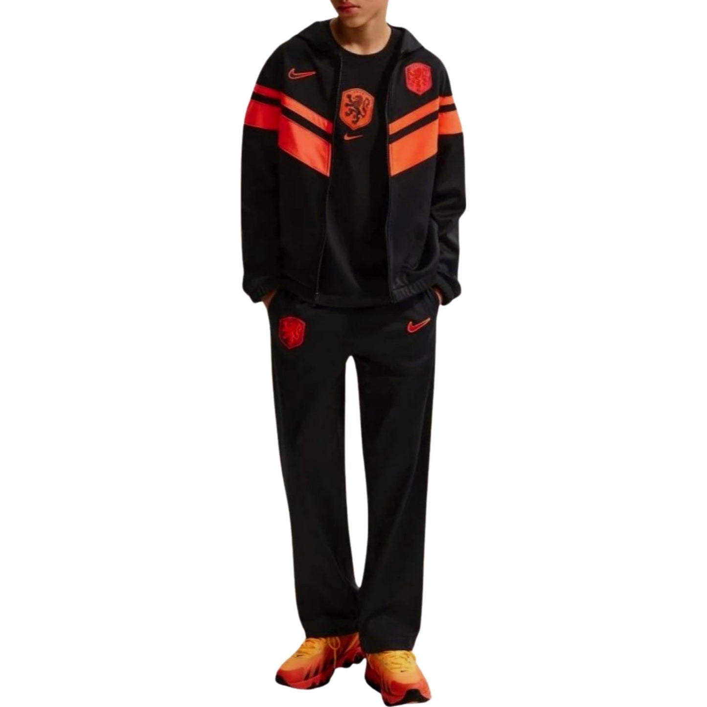 Kids - Netherlands casual presentation soccer tracksuit 2026/27 - Nike-3