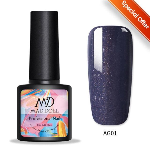 New 2022Fashion  Womens 3-layers Color Changing Gel Nail Polish Long Lasting UV Chameleon Popular Colorful Design For Womens and Girls