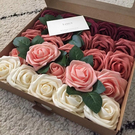 New Artificial 10/20/30 Heads 8cm PE Foam Rose Flowers Bride Bouquet Flower For Wedding Party Decorative Scrapbooking Flower Silk Roses for Wedding Centerpieces Bridal Show Bouquets Party Home Flowers Decoration