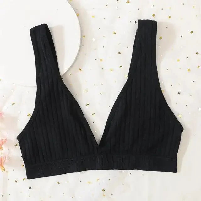 New Comfortable Seamless Sports Bras For Women And Girls Top Female Brassiere Deep V Sexy Women's Underwear Backless