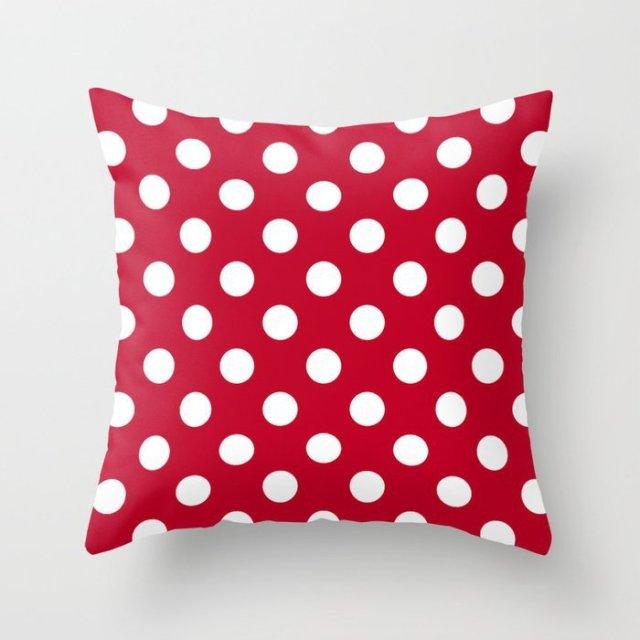 New Creative Red Cushion Case Hot Modern Home Outdoor Decorative Geometry Square Pillow Case Decorative Pillows Case Sofa Couch Seat Polyester Pillows Covers 45x45CM