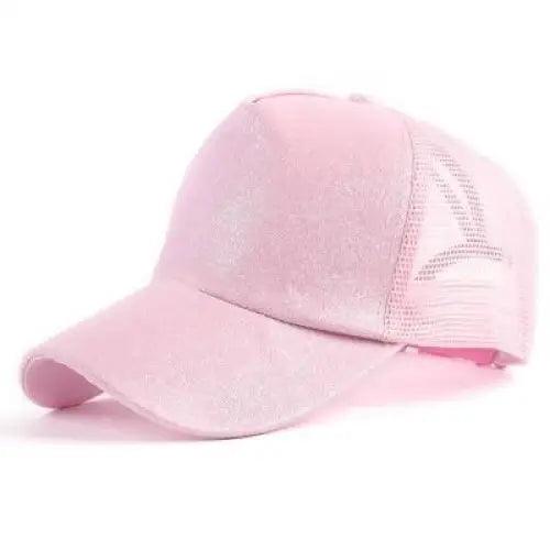 New Elegant Glitter Ponytail Baseball Caps Sequins Shining High Quality Fashionable Cap For Womens Messy Bun Adjustable Snapback Hip Hop Hat