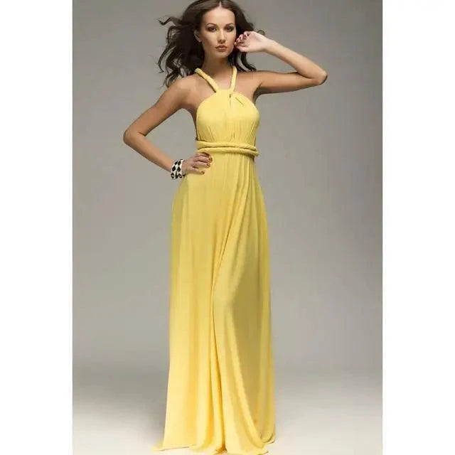 New Fashion Boho Women Multiway Wrap Convertible Maxi Club Red Dress Bandage Long Dress Party Dresses For Women