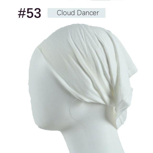New Winter Autumn Soft Solid Color Inner Hijab  Cap Lightweight Muslim Turban Elegant Hijab Caps Hat Islam Under Scarf  Undercap Bonnet Color Soft Jersey Stretch Hijab's Tube Cap Hat Hijab Bonnet Muslim Women Scarf Turbans Head For Women
