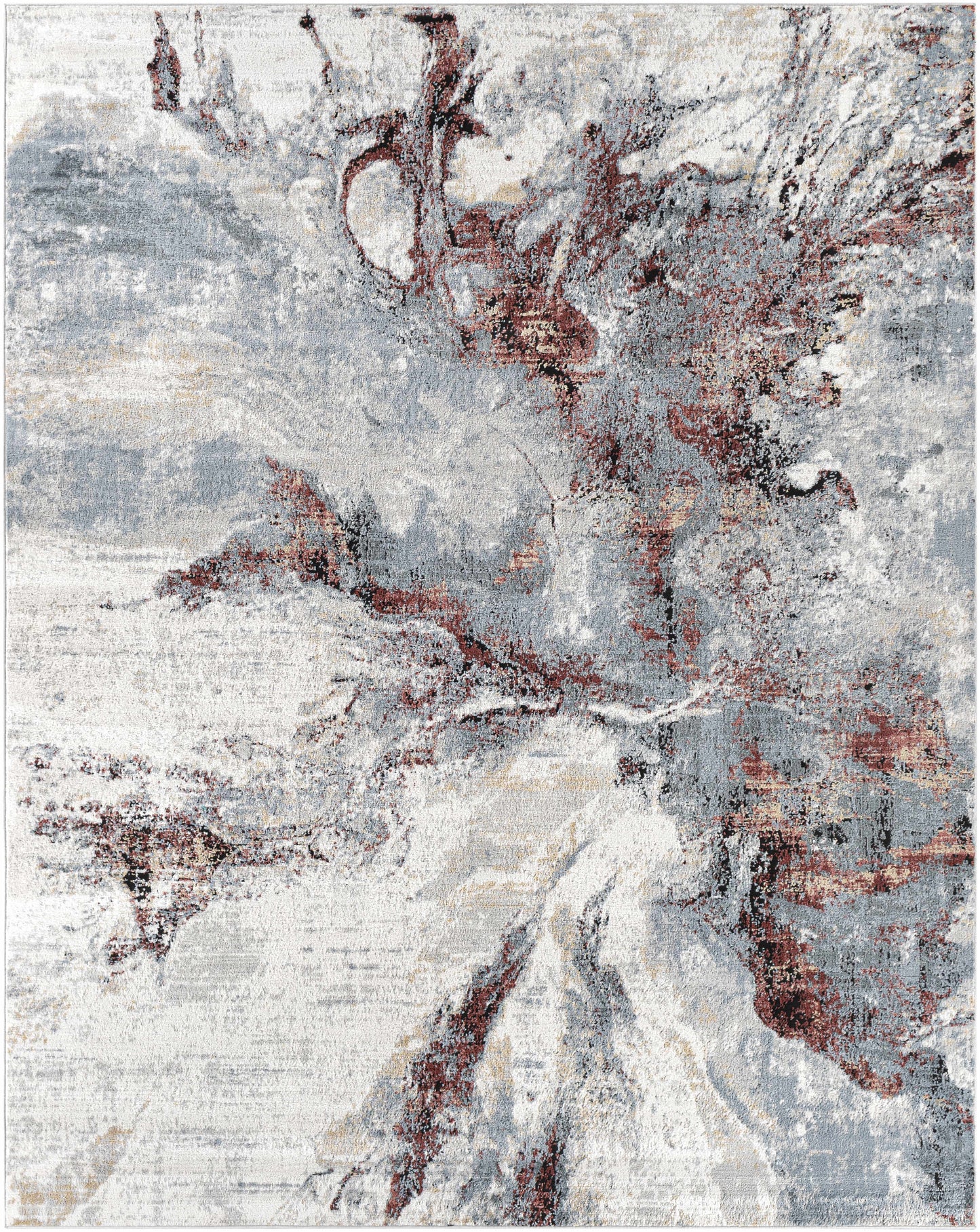 Kirkland Silver-Red Marble Rug-0