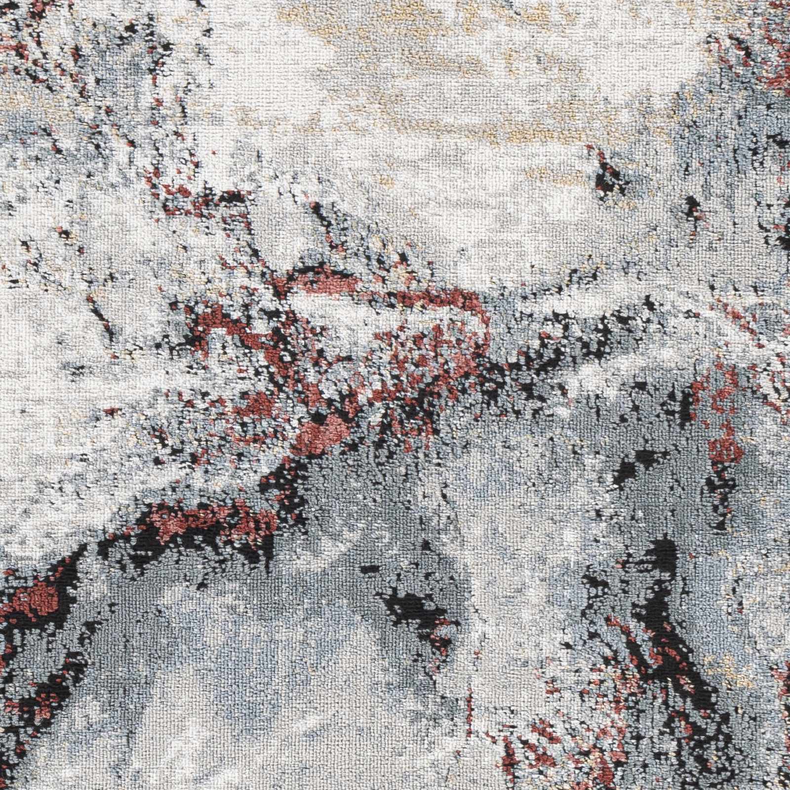 Kirkland Silver-Red Marble Rug-4