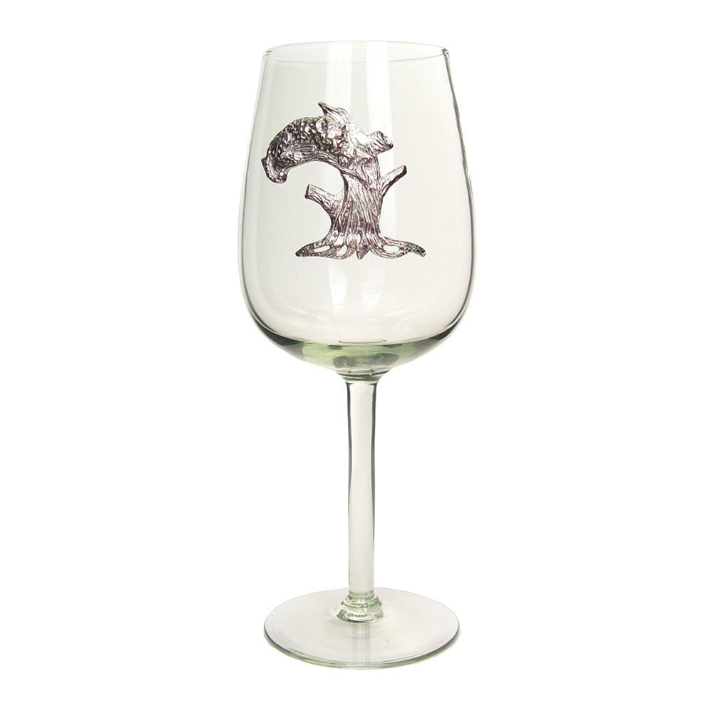 Recycled Glass Pewter Animal Wine Glass