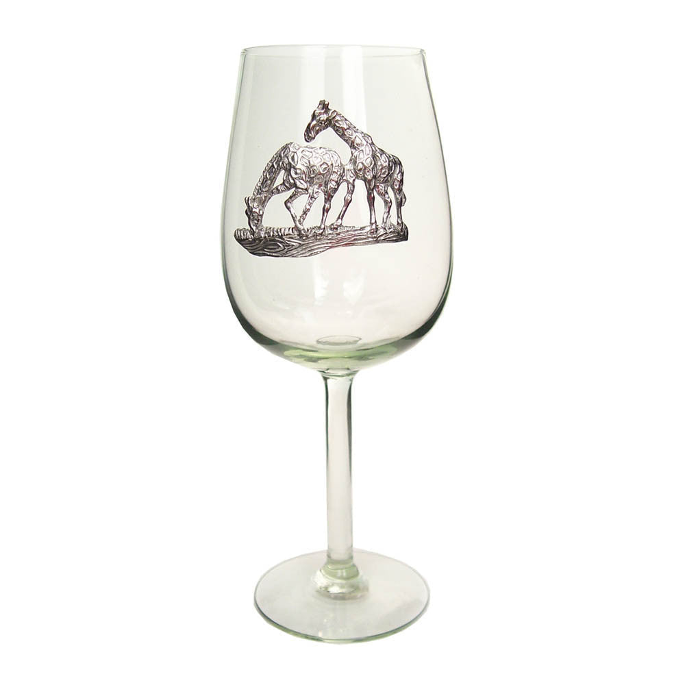 Recycled Glass Pewter Animal Wine Glass