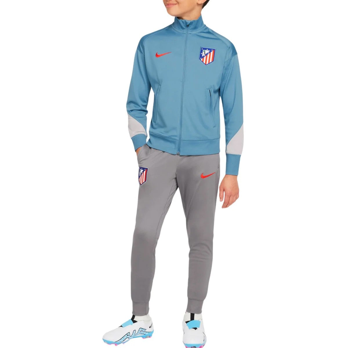 Kids - Atletico Madrid presentation soccer tracksuit 2024/25 - Nike-4
