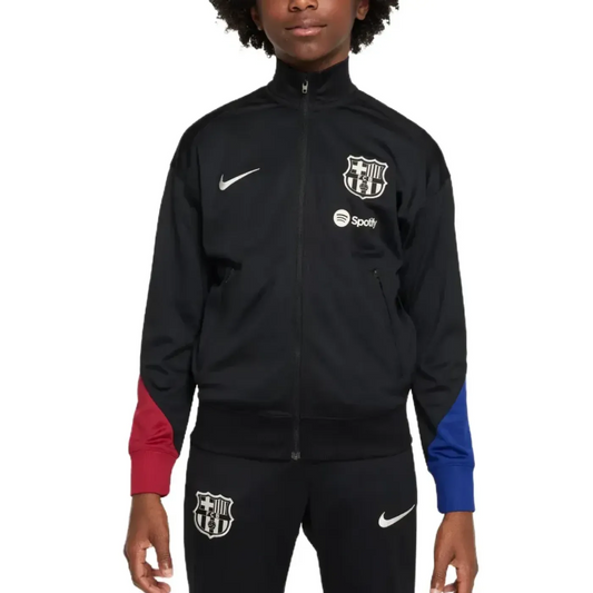 Kids - FC Barcelona black presentation Soccer tracksuit 2024/25 - Nike-0