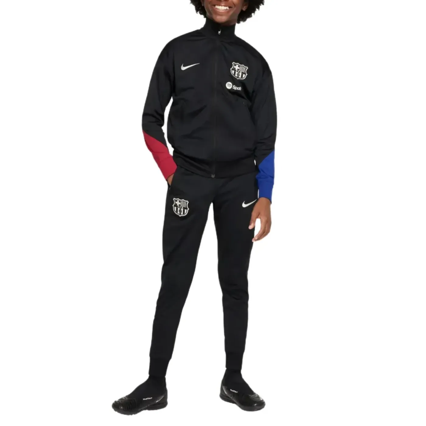 Kids - FC Barcelona black presentation Soccer tracksuit 2024/25 - Nike-3