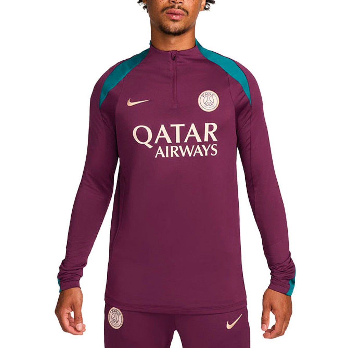 PSG dark red training technical soccer tracksuit 2024/25 - Nike-0