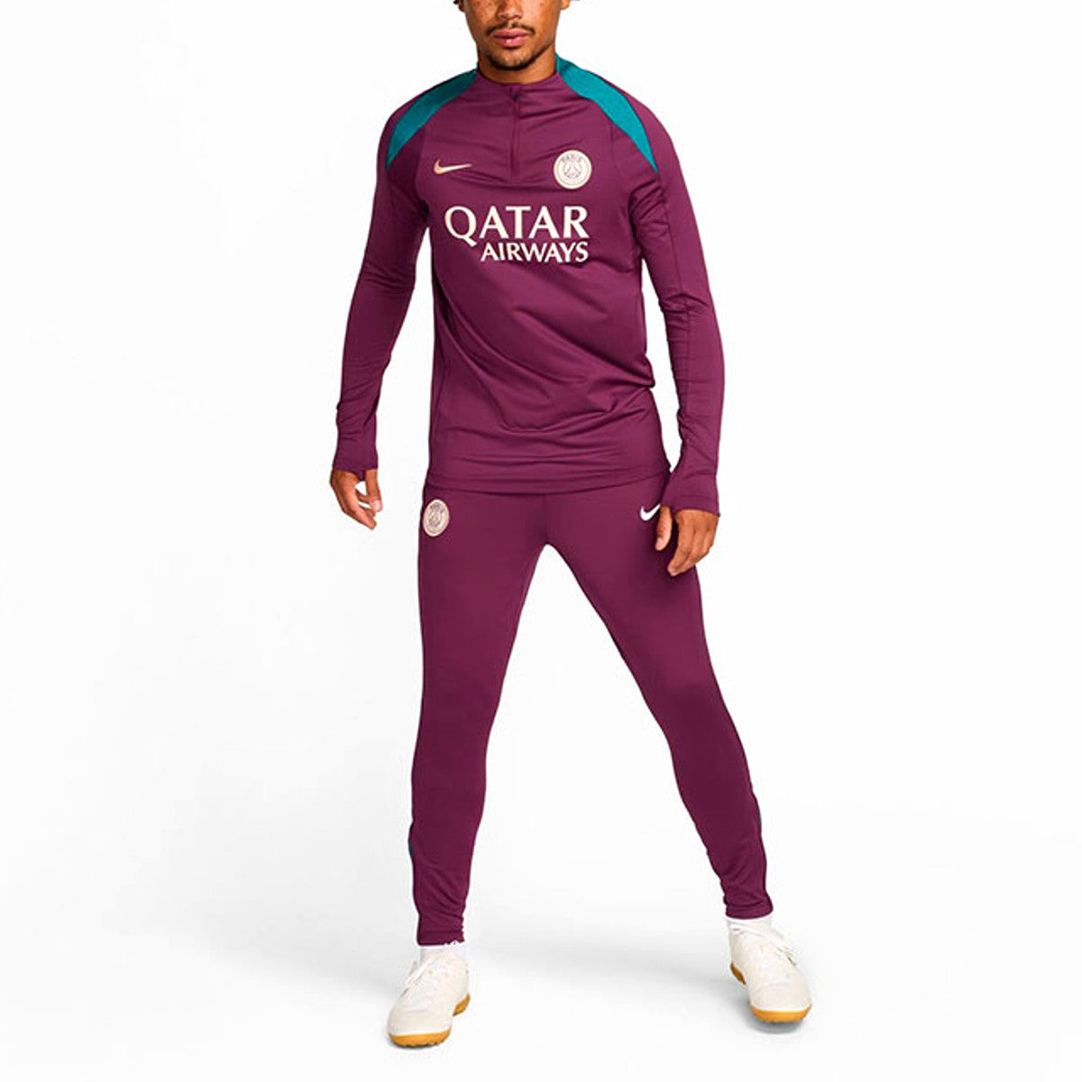 PSG dark red training technical soccer tracksuit 2024/25 - Nike-2