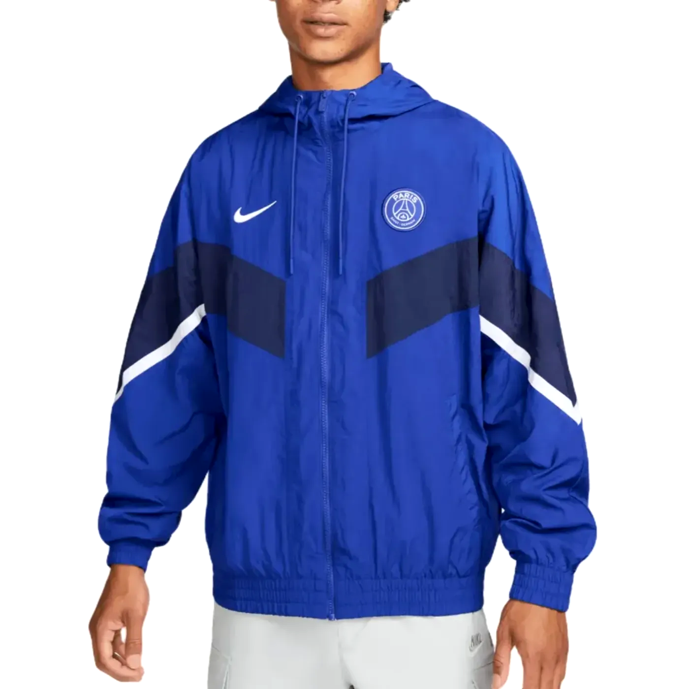 PSG hooded pre-match rain jacket 2022/23 blue - Nike-0