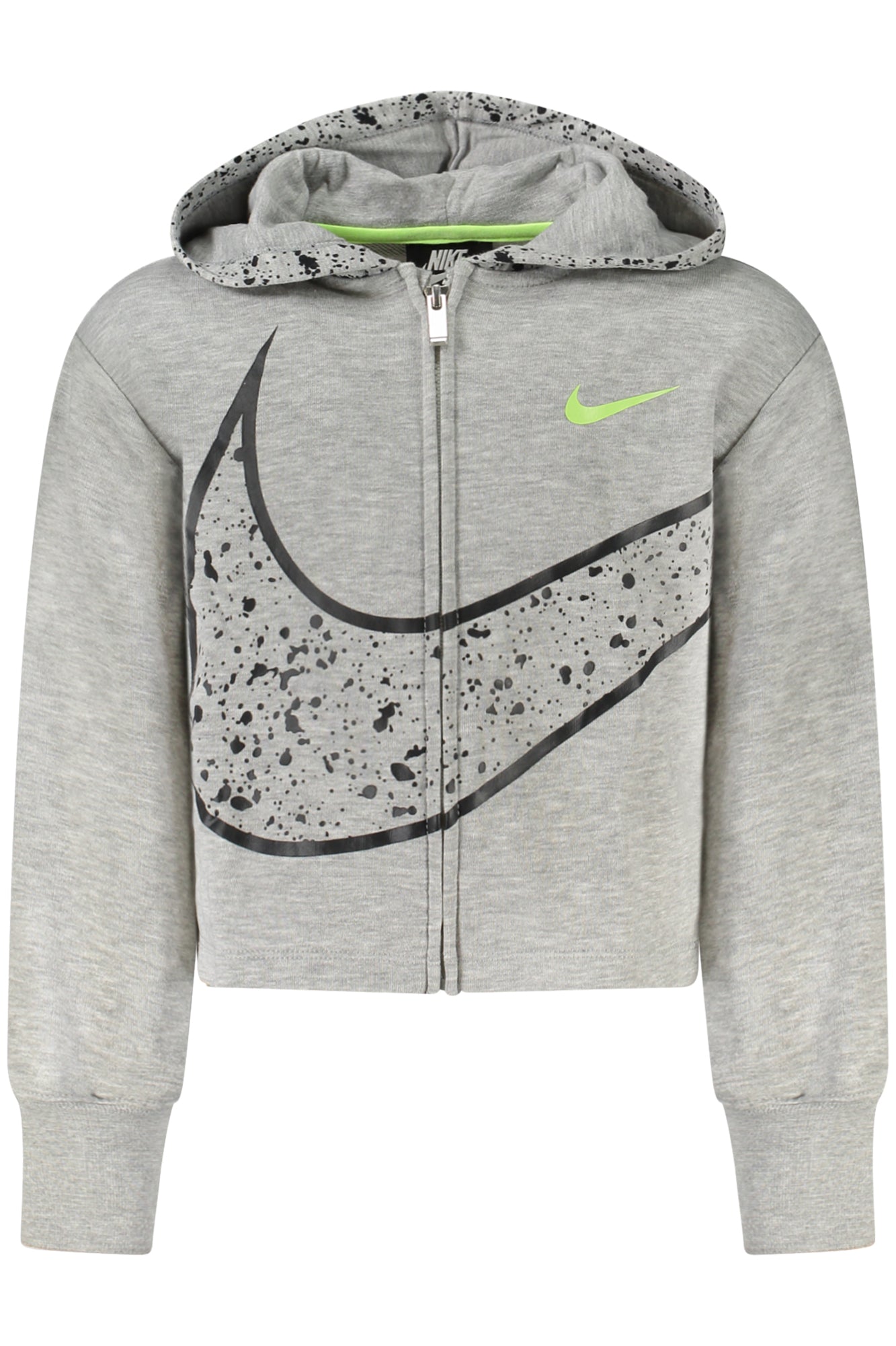 NIKE ZIPPED SWEATSHIRT FOR GIRLS, GREY-0