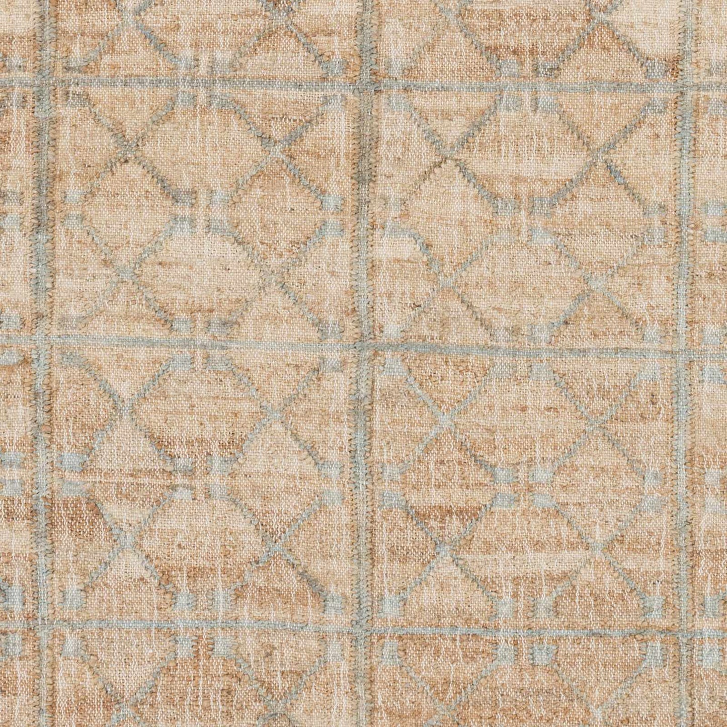 Rice Dusty Sage Fringed Jute Carpet-4