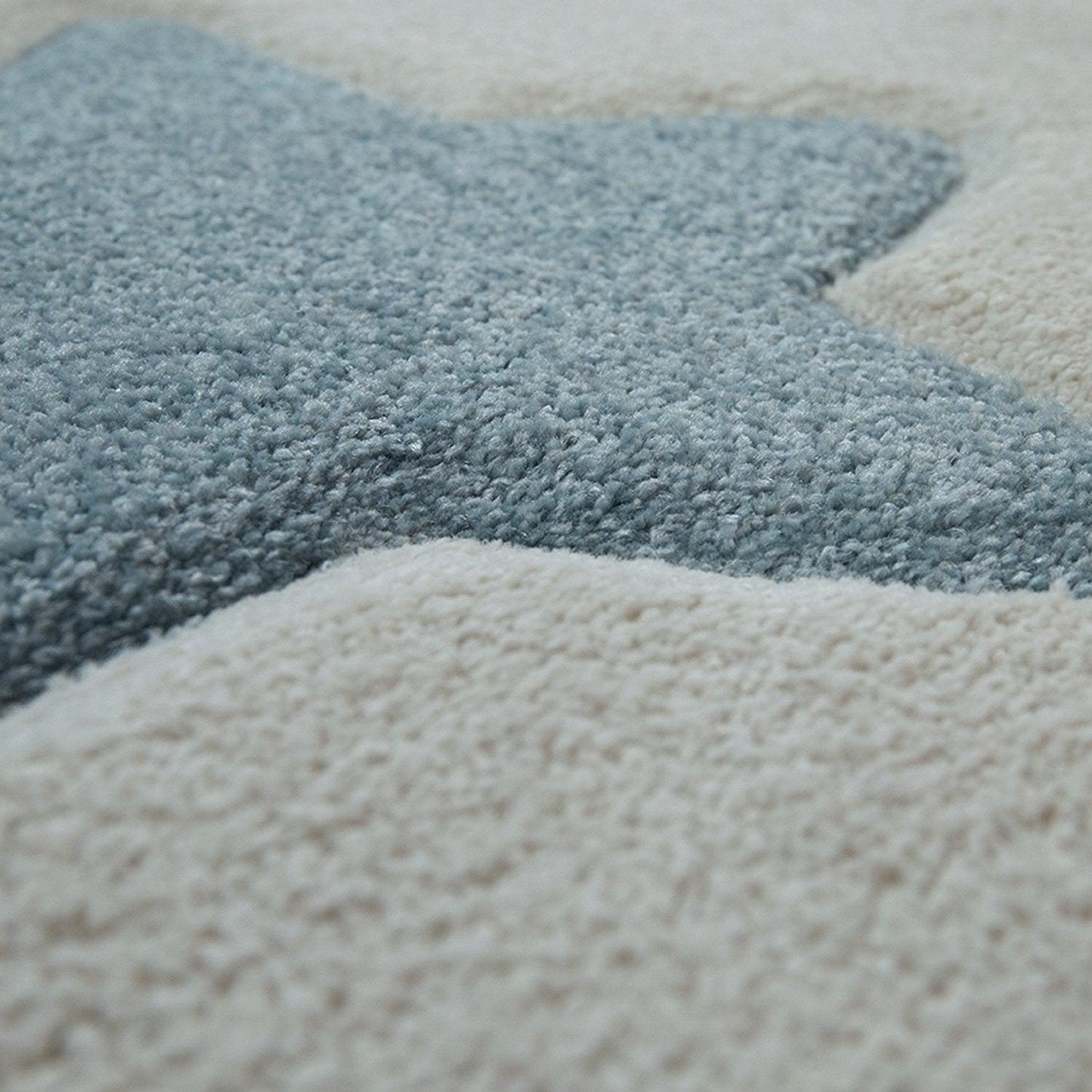 Nursery Rug for Kids Colorful Pastel Stars in Cream-1