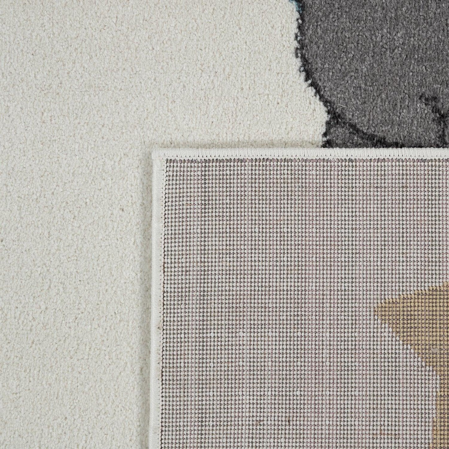 Nursery Rug For Kids, Elephant & Bear in Balloon in Cream-3