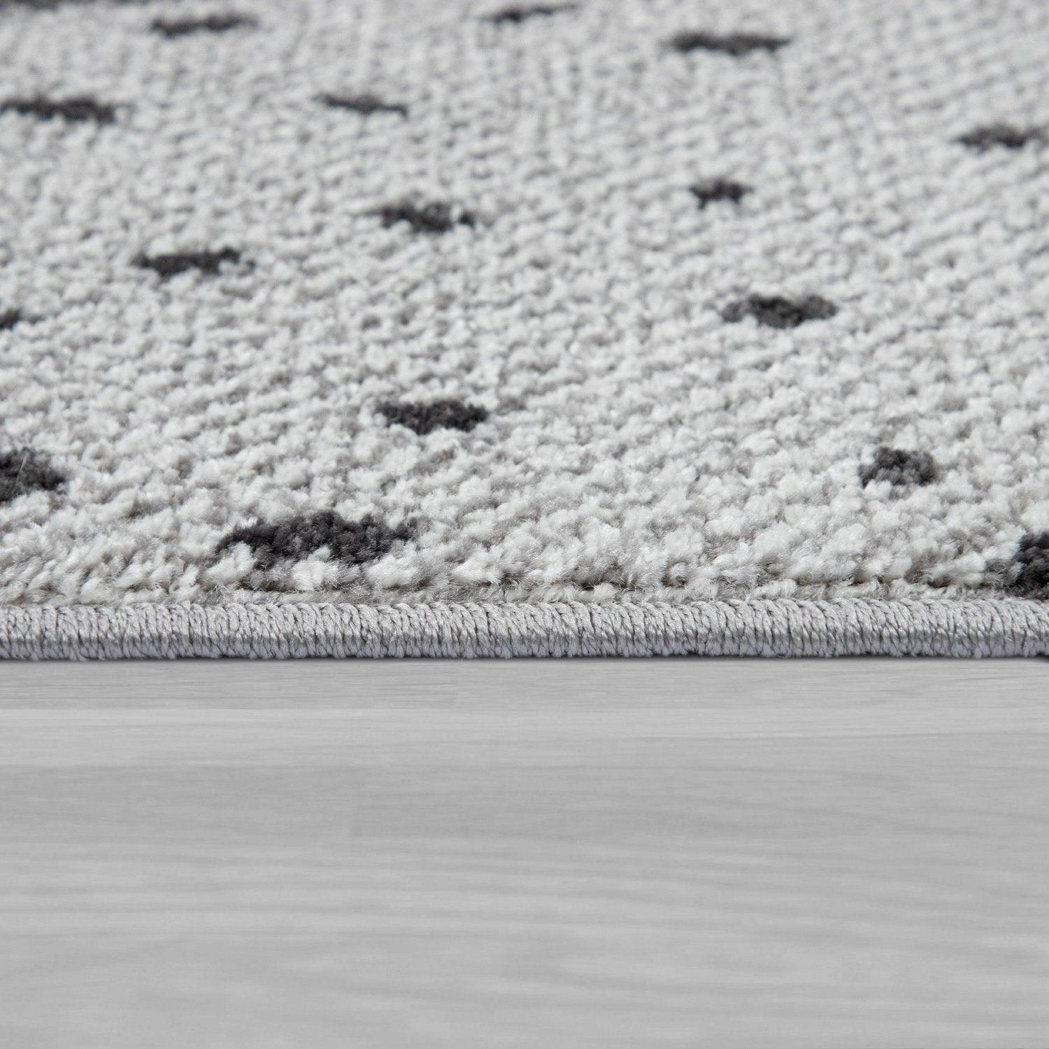 Nursery Rug For Kids Llama, Mountains in Grey Blue Cream-1