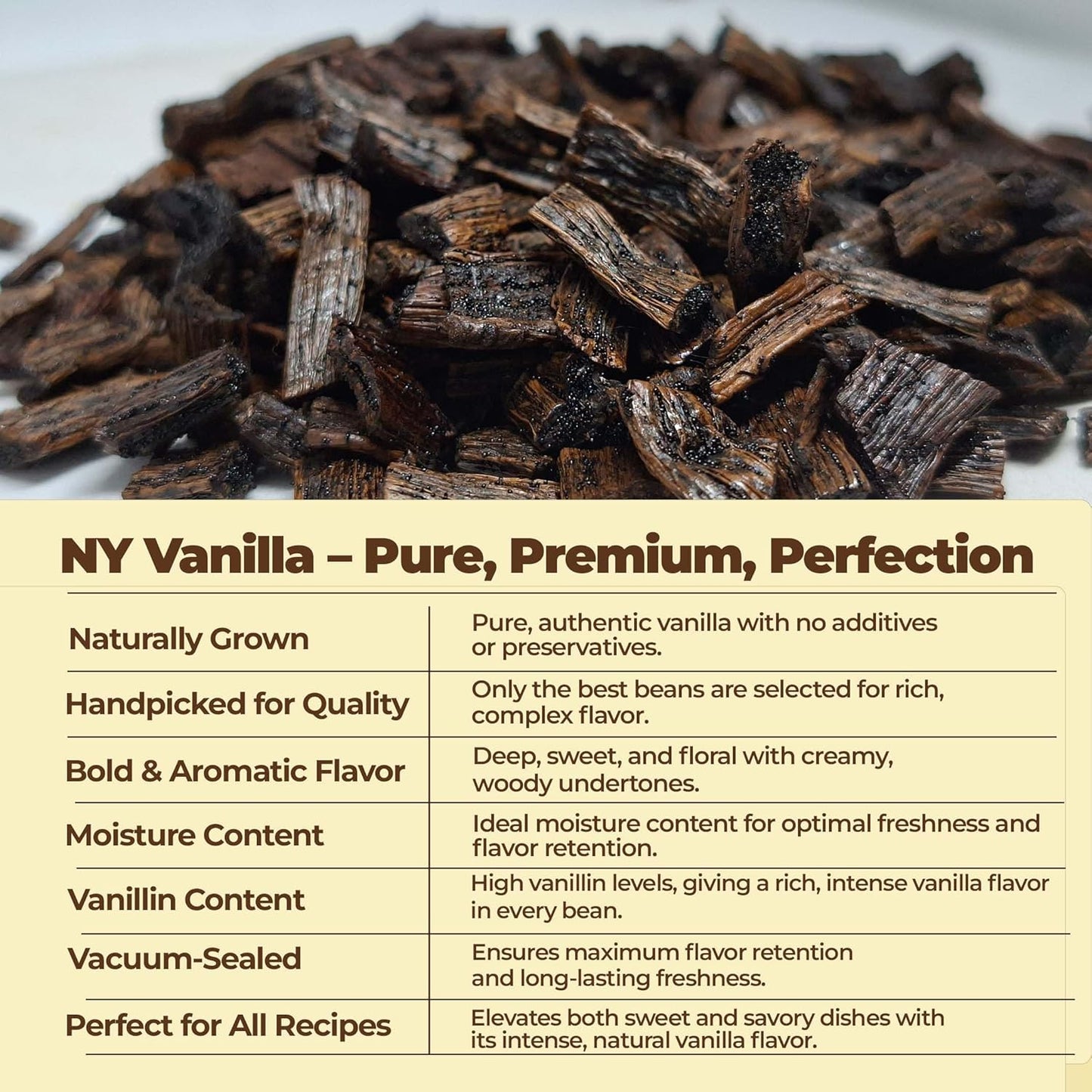 Grade B Vanilla Bean Cuts – 1 lb | Pre-Cut for Extract, Baking & Infusions