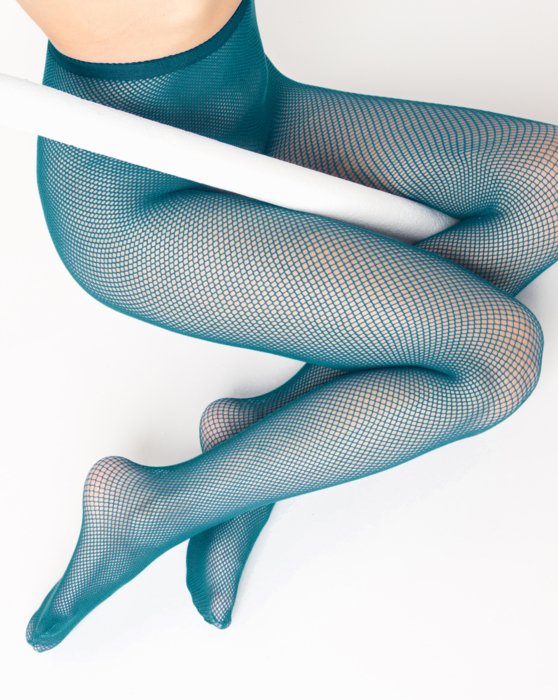 Nylon Spandex Fishnets - Teal-0