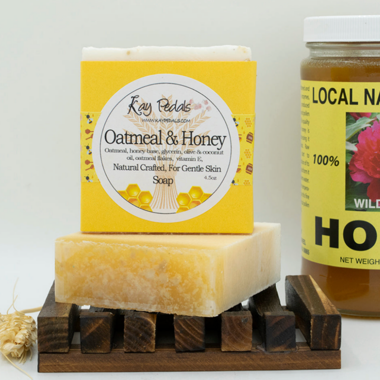 Oatmeal And Honey Natural Crafted Bar Soap 4.5oz-0