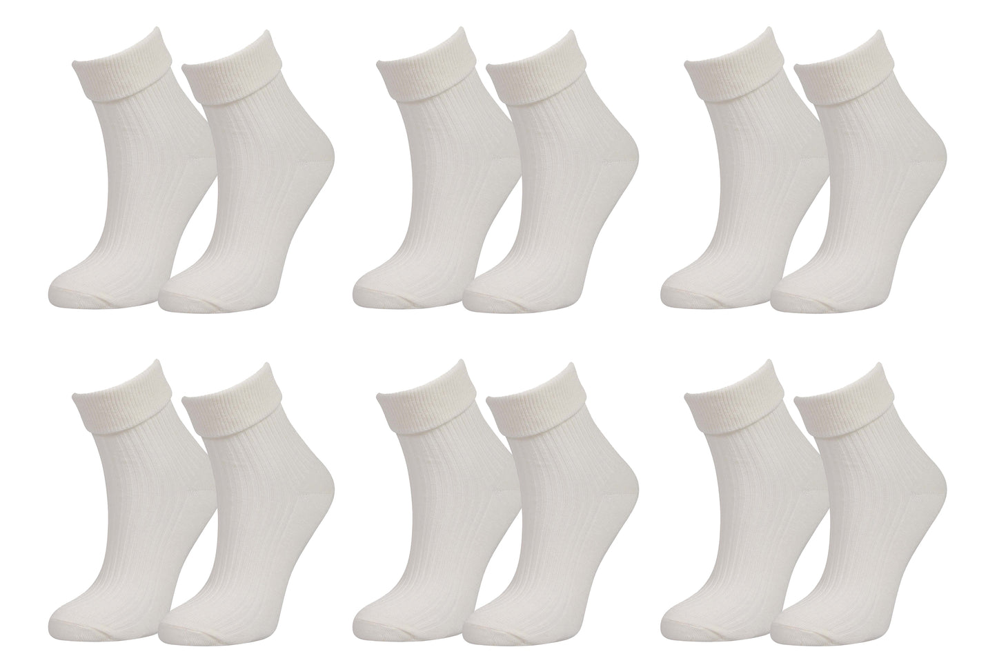 tittimitti Women’s 98% Organic Cotton Crew Socks 6-Pack – Breathable Everyday Comfort Socks