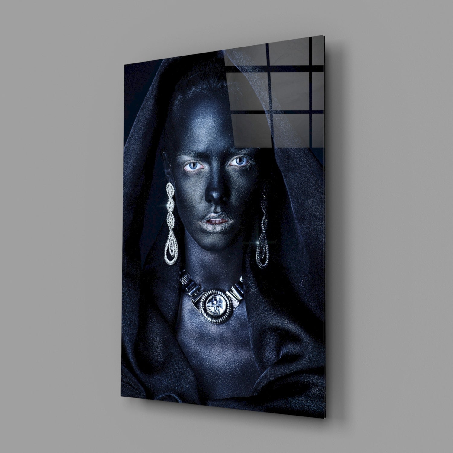 Woman Portrait 40 Glass Wall Art-1
