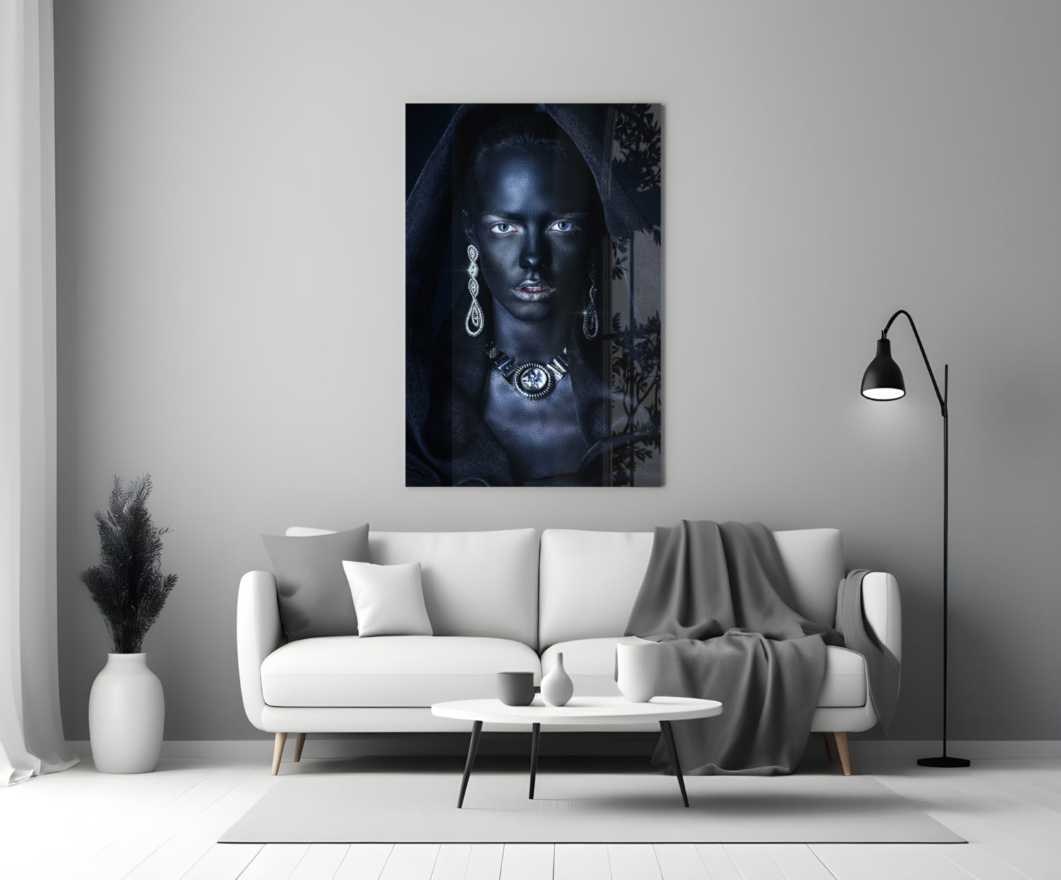 Woman Portrait 40 Glass Wall Art-2