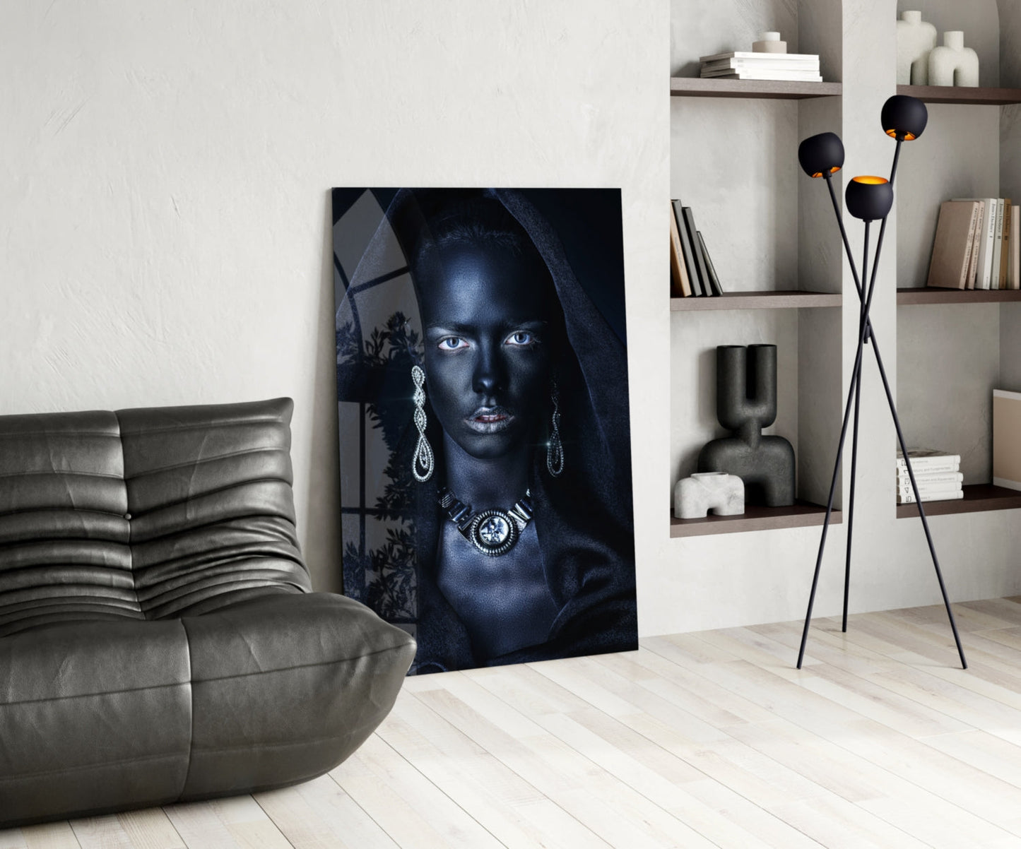 Woman Portrait 40 Glass Wall Art-4