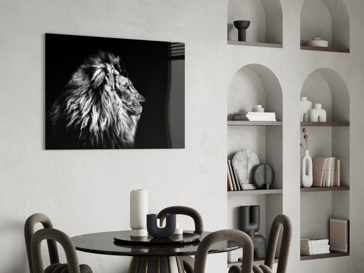 Lion Glass Wall Art