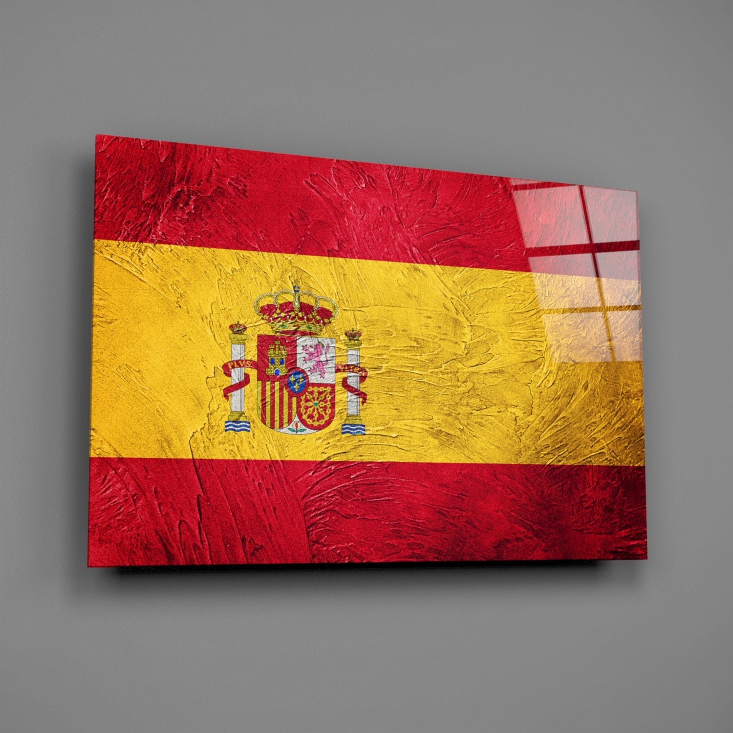 Flag of Spain Glass Wall Art-1