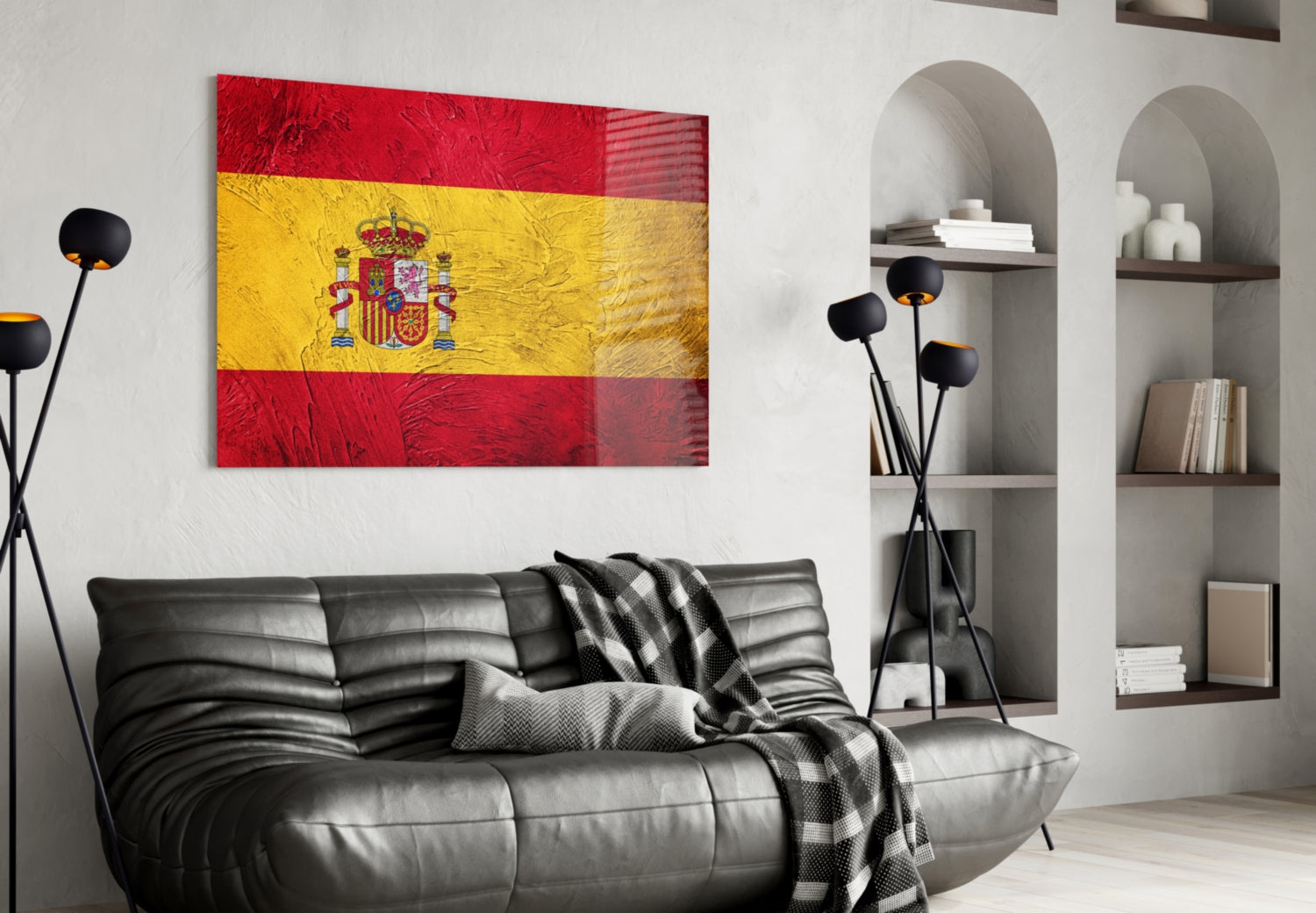 Flag of Spain Glass Wall Art-3