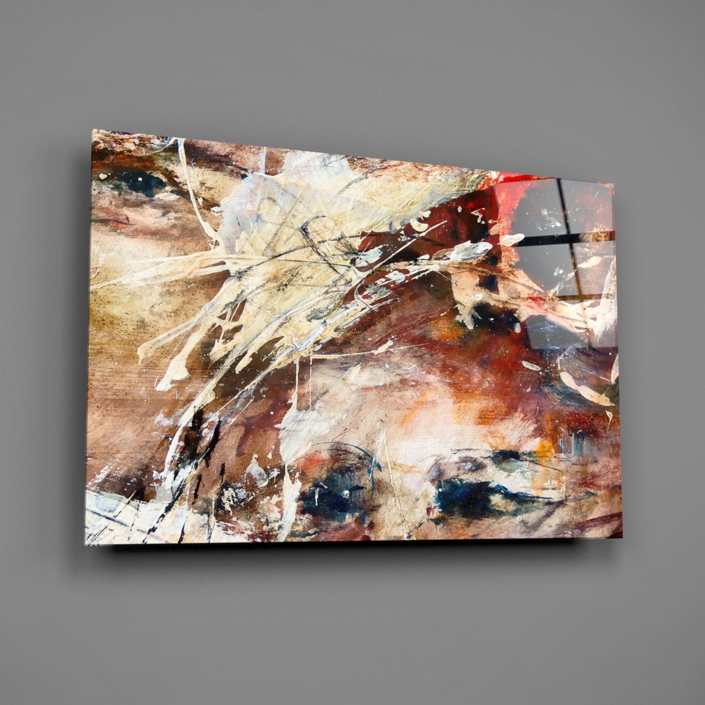 Abstract Colors Glass Wall Art