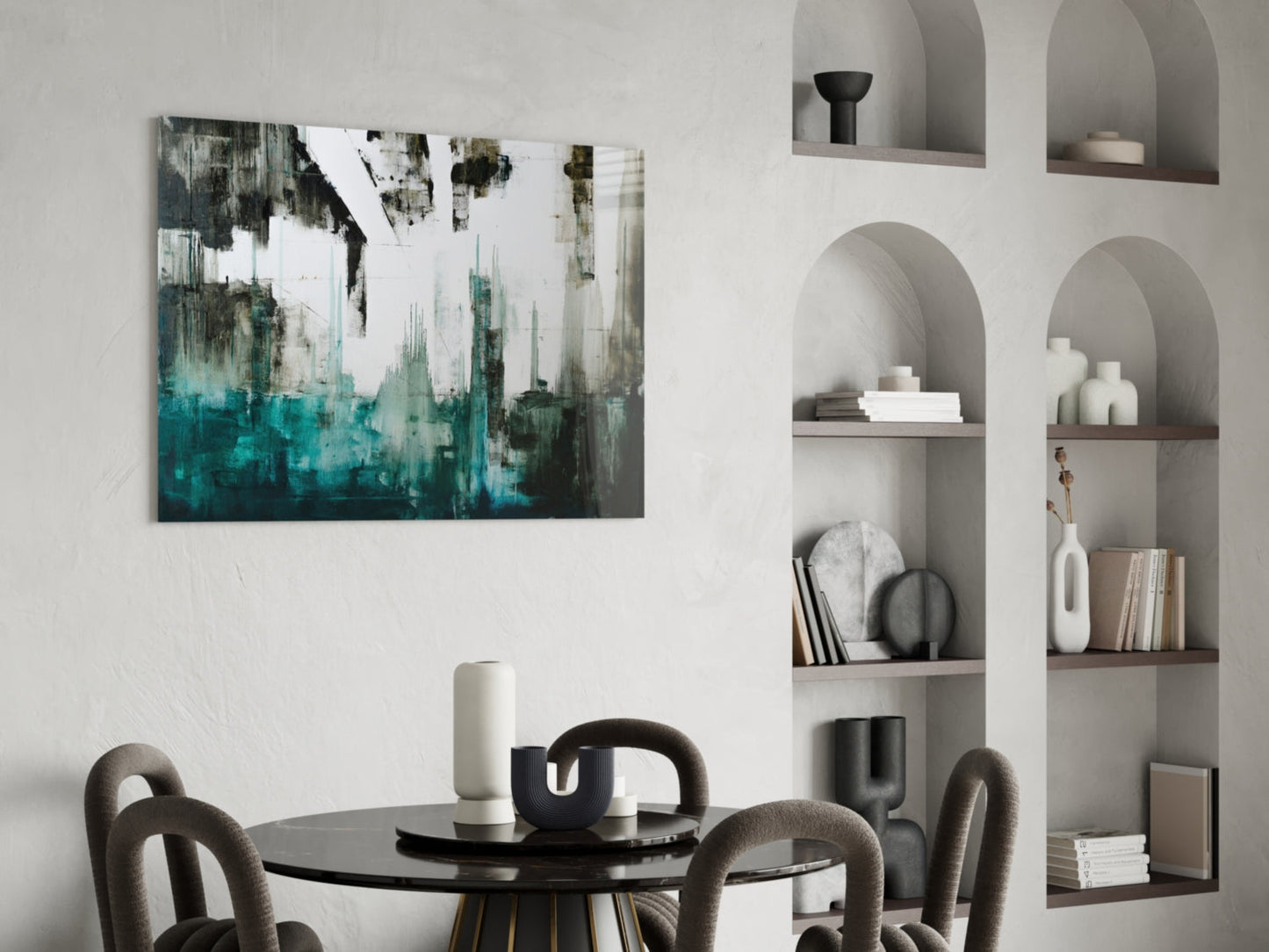 Abstract Glass Wall Art