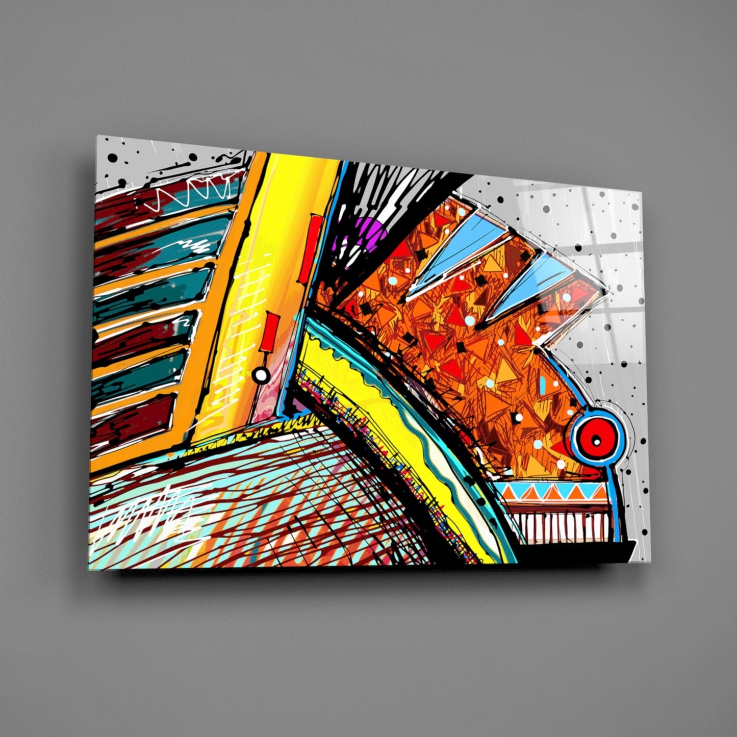 Abstract Chameleon Glass Wall Art