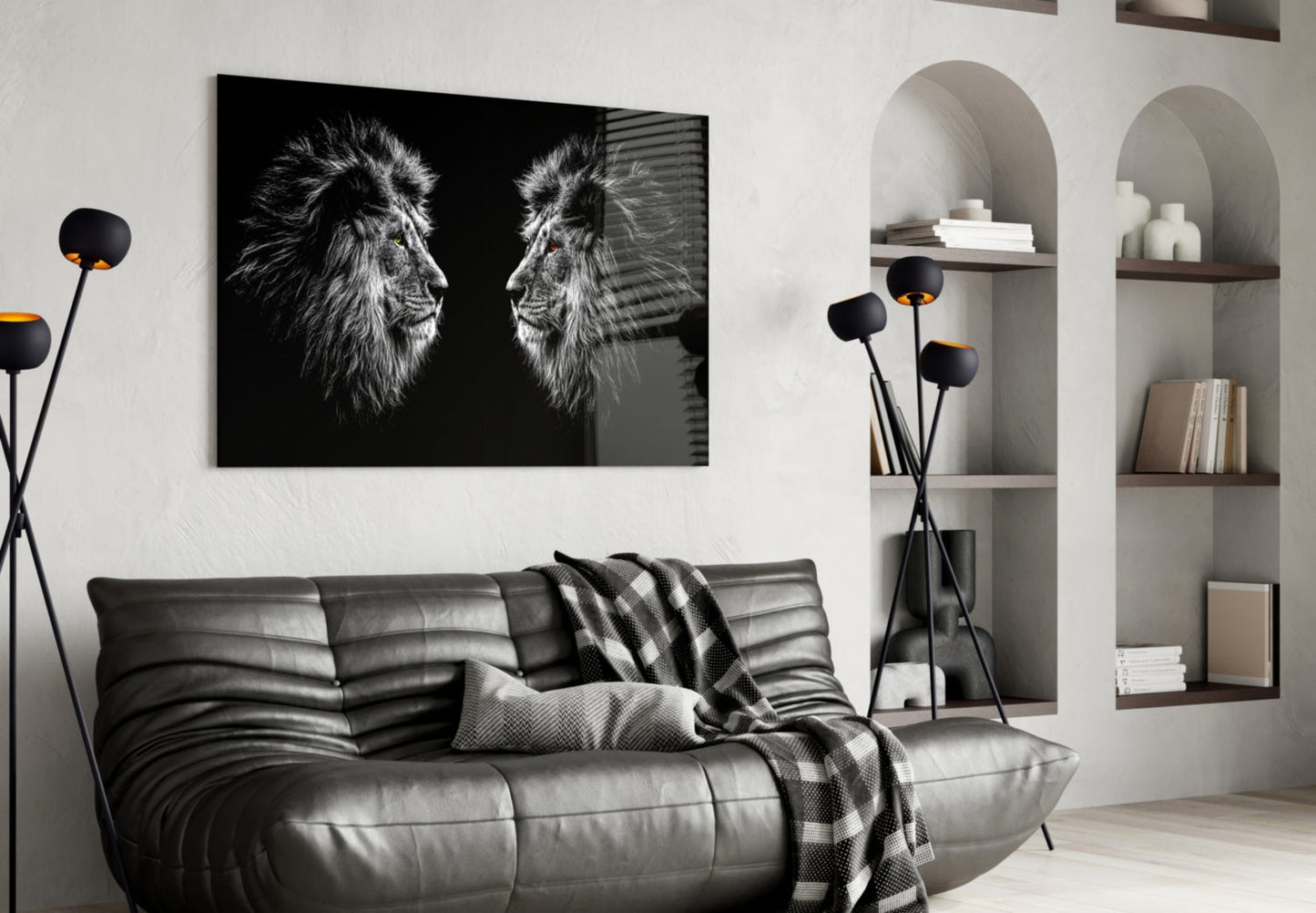 Lion Glass Wall Art-3