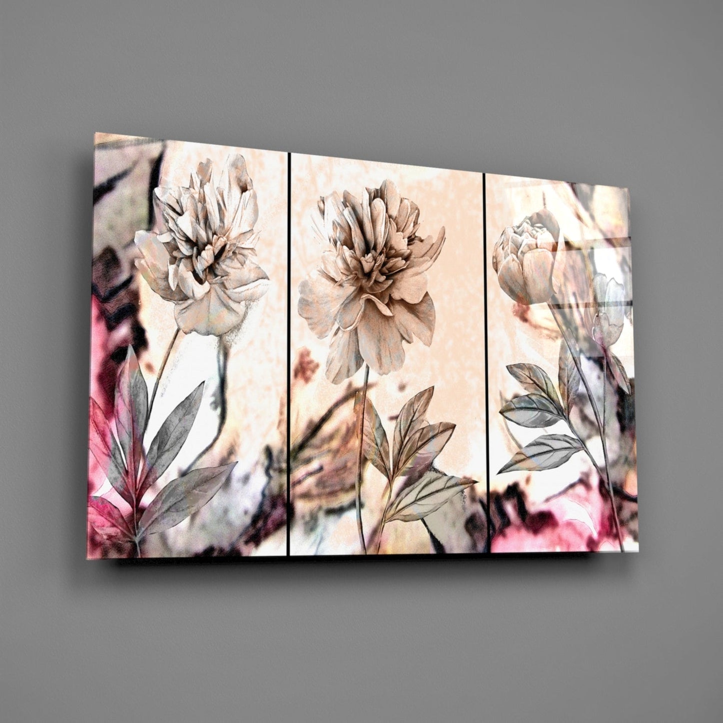Flowers Glass Wall Art