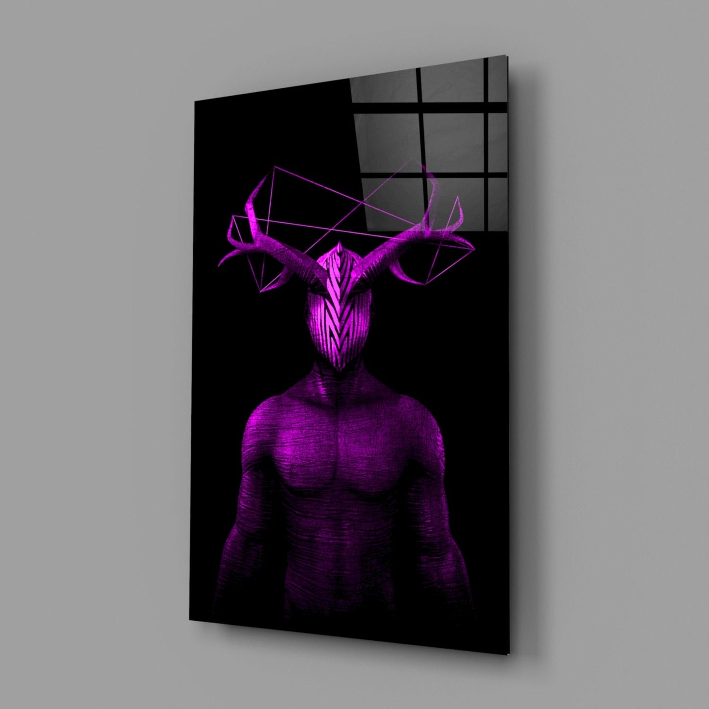 Donnie Purple Glass Wall Art