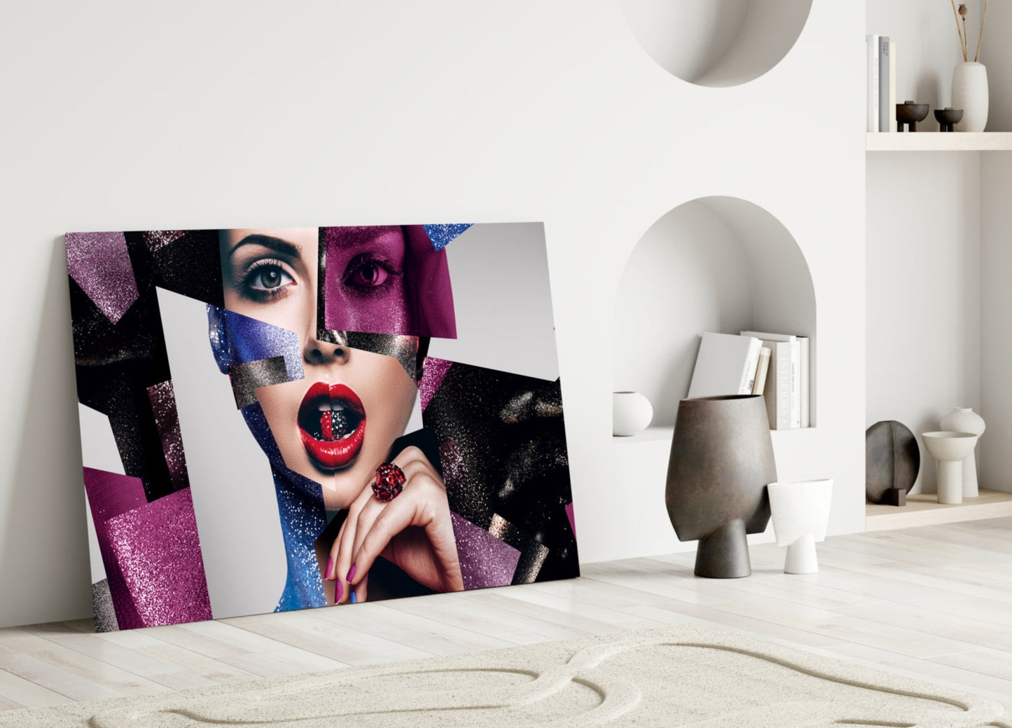 Women's Glass Wall Art